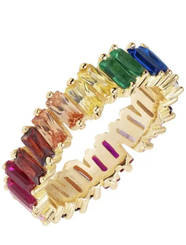 Rainbow Ombre Eternity Band