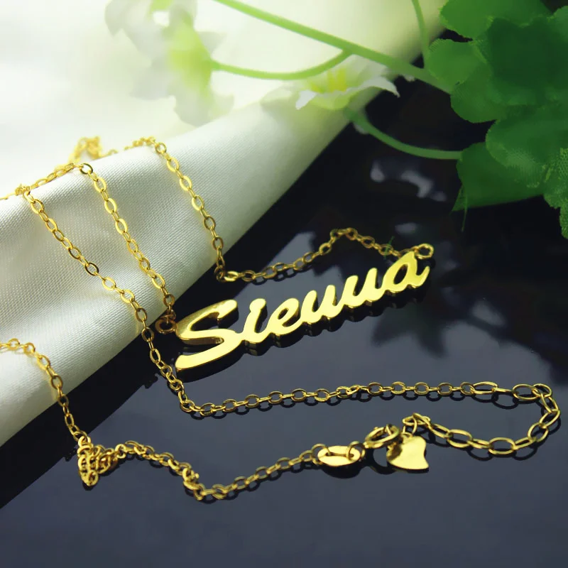 Sienna Style Name Necklace in Sterling Silver