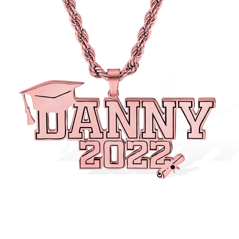 Personalized Class of 2022 Graduation Necklace with Name