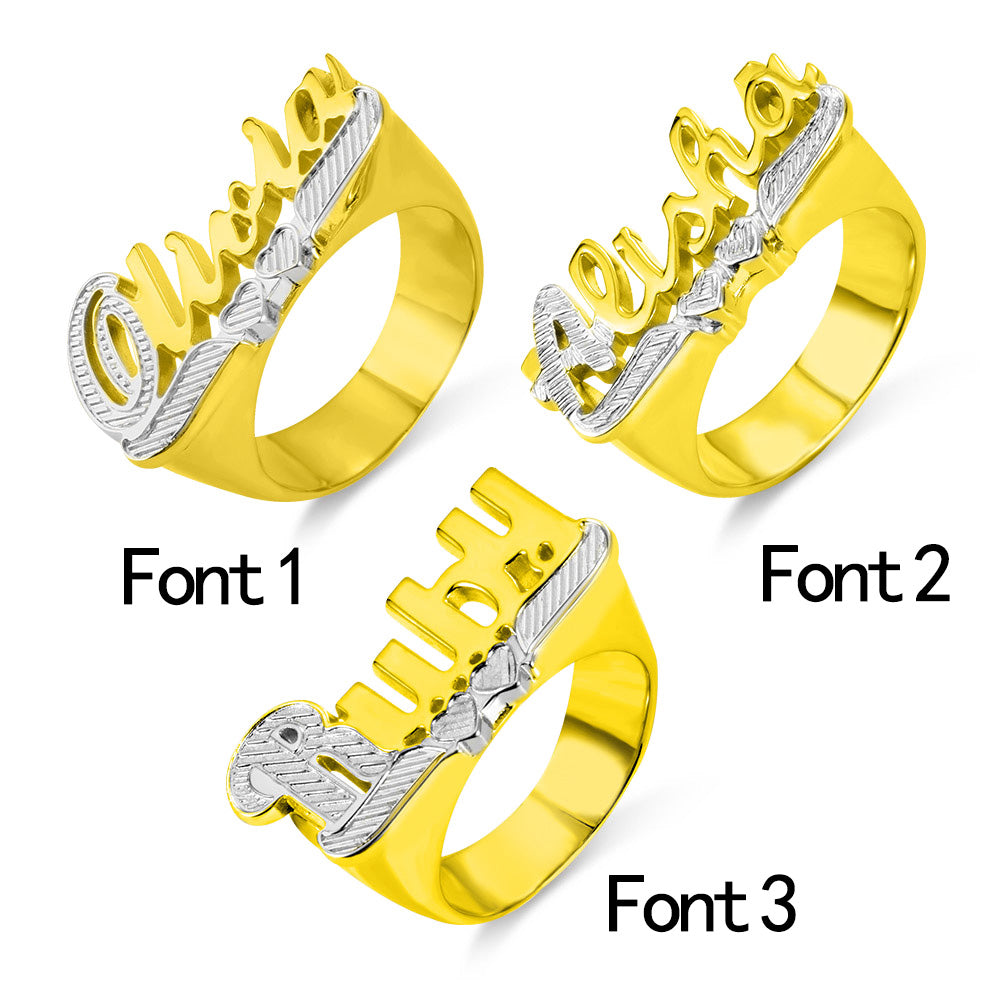 Personalized Name Ring Unisex Name Jewelry