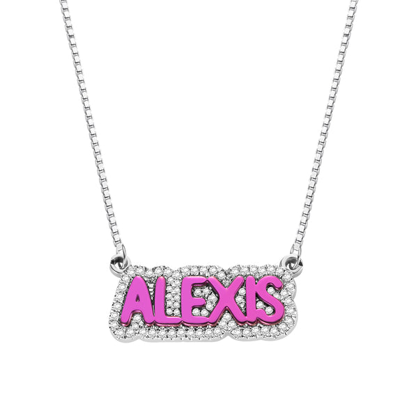 Custom Iced Out Colorful Name Necklace