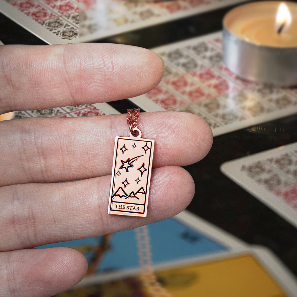 Personalized Tarot Card Necklace