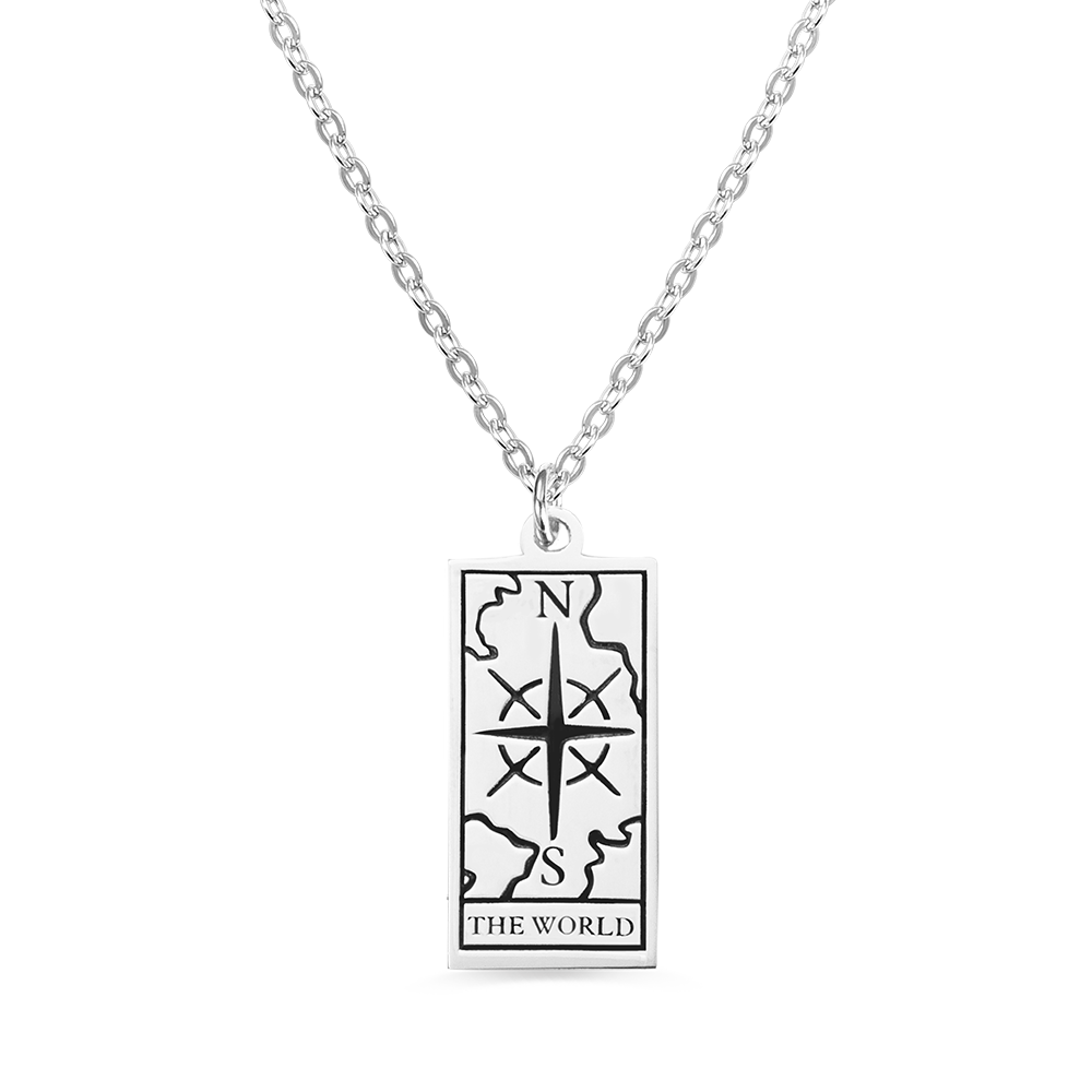 Personalized Tarot Card Necklace Sterling Silver 925