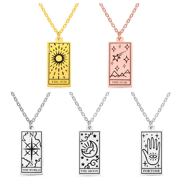 Personalized Tarot Card Necklace Sterling Silver 925