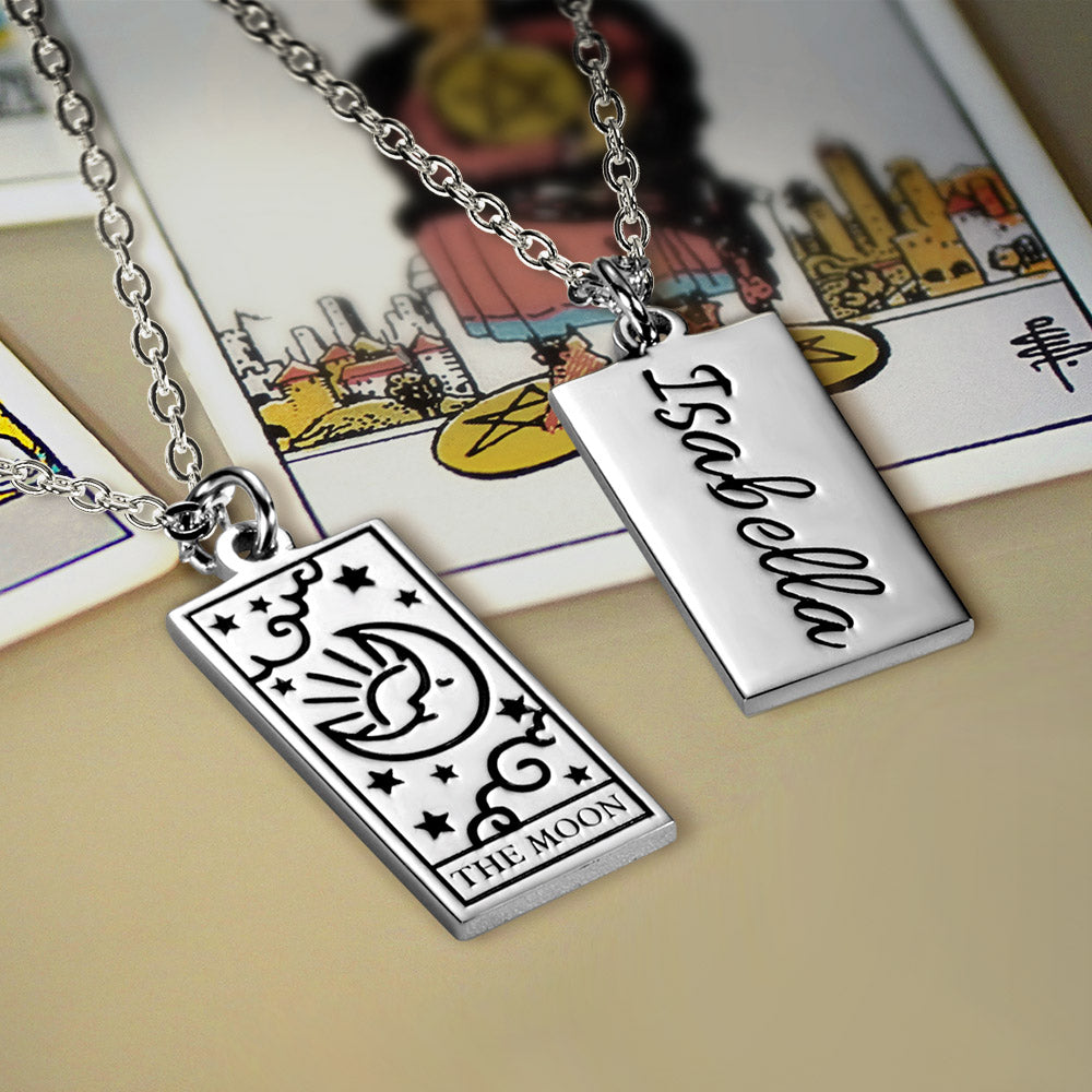 Personalized Tarot Card Necklace Sterling Silver 925