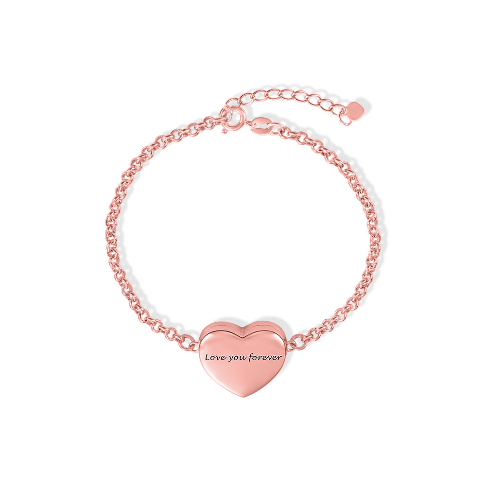 Personalized Heart Locket Photo Bracelet