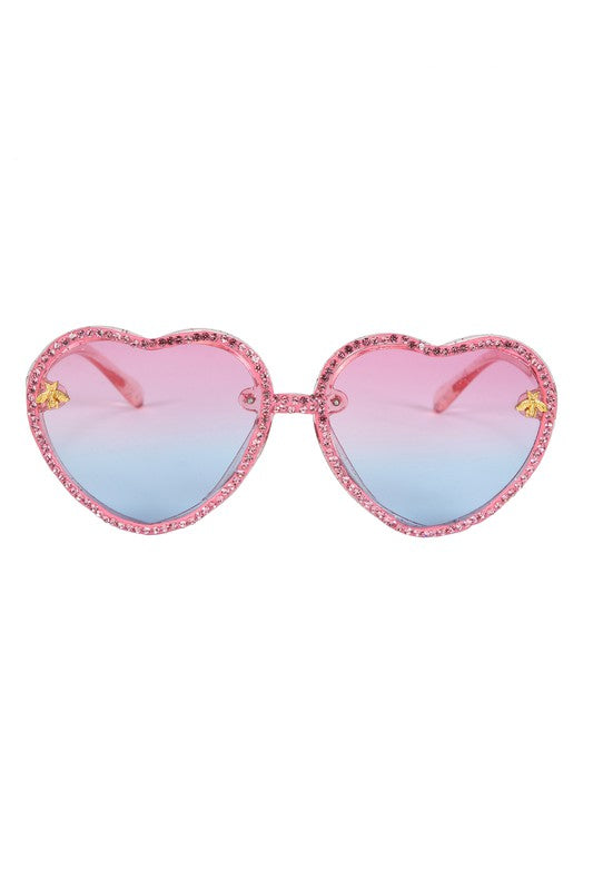 Handmade Heart Rhinestone Sunglasses G0307