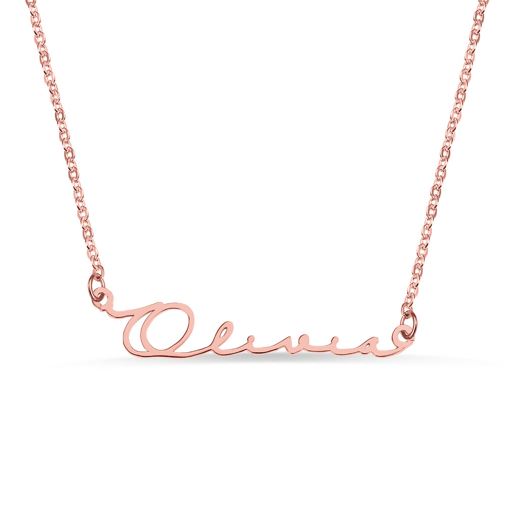 Personalized Minimalist Name Necklace Sterling Silver