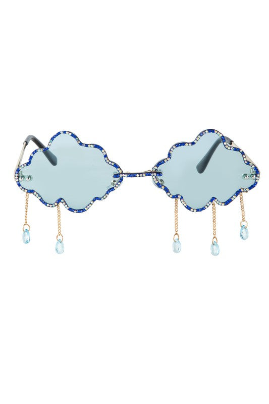 Handmade Cloud Rhinestone Sunglasses G0319