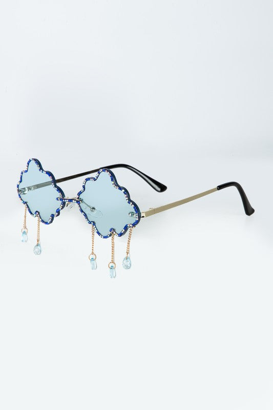 Handmade Cloud Rhinestone Sunglasses G0319