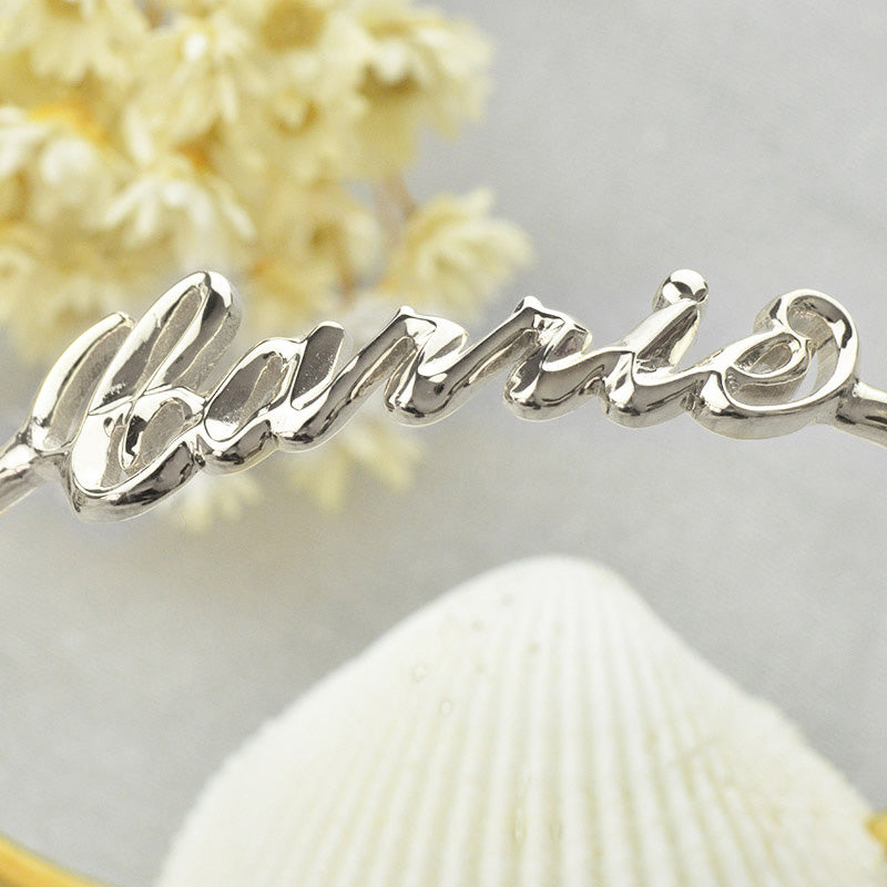 Personalized 3D Bangle Sterling Silver 925