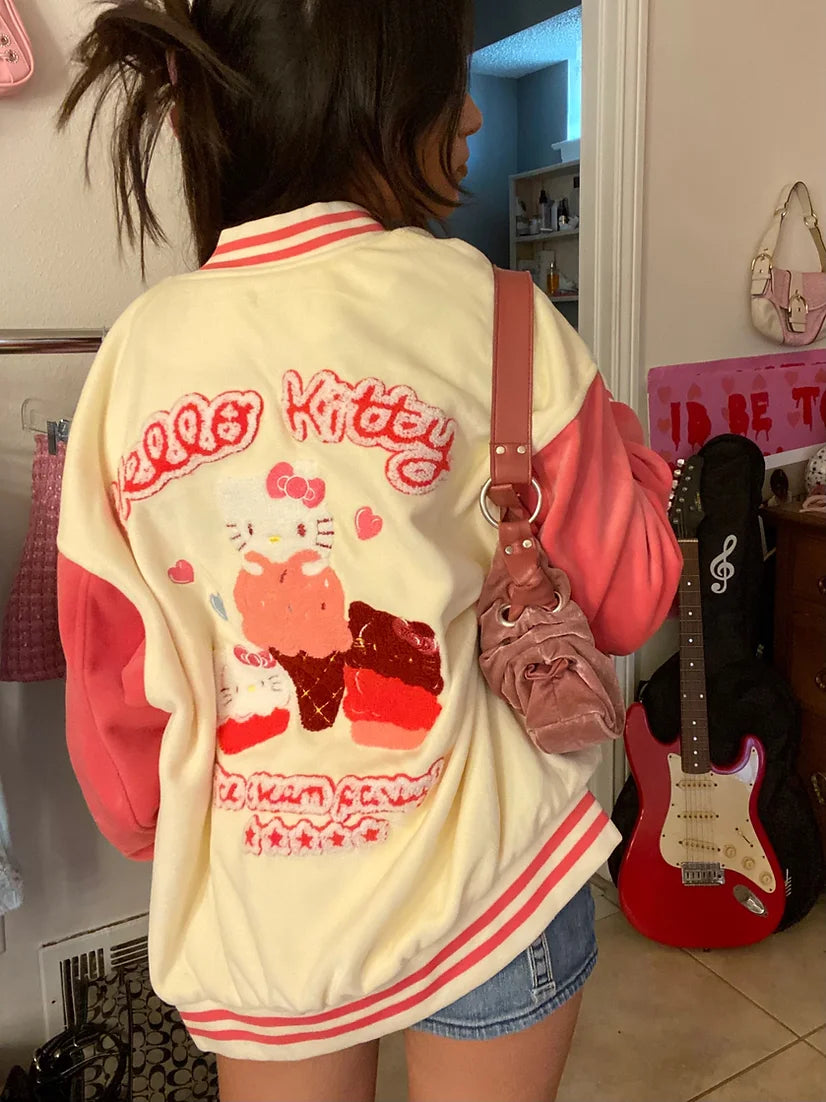 Hello Kitty Ice Cream Party Varsity Jacket