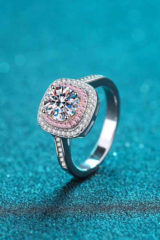 Sweetheart Double Halo Moissanite Ring