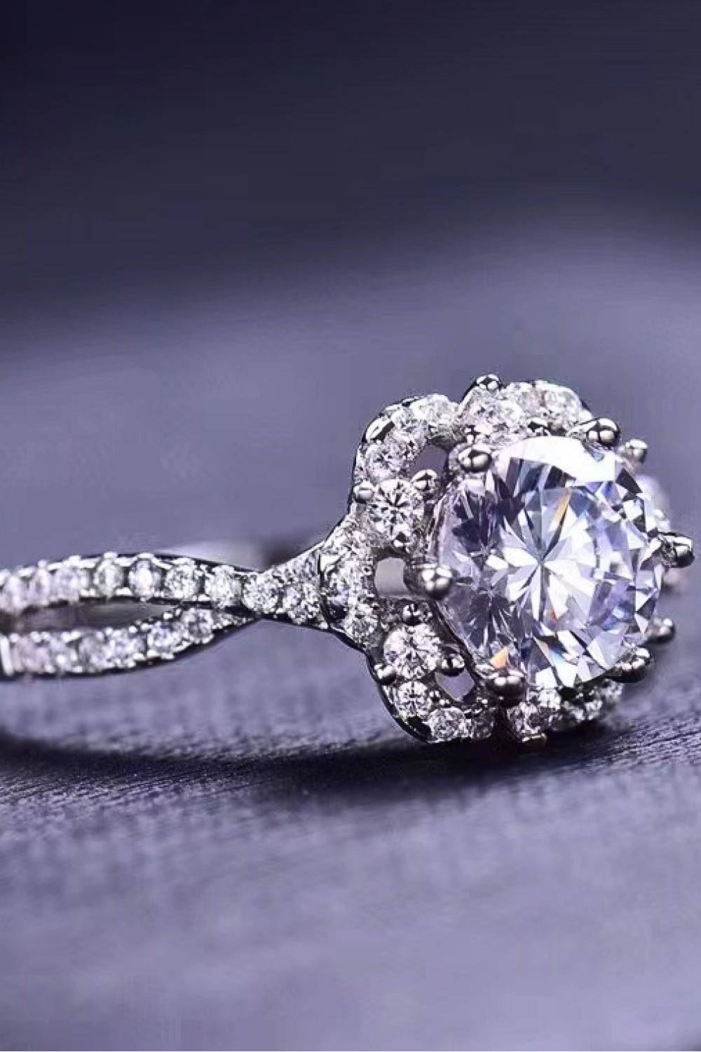 1CTW Rose Moissanite Ring