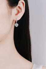 Classic Heart Moissanite Drop Earrings