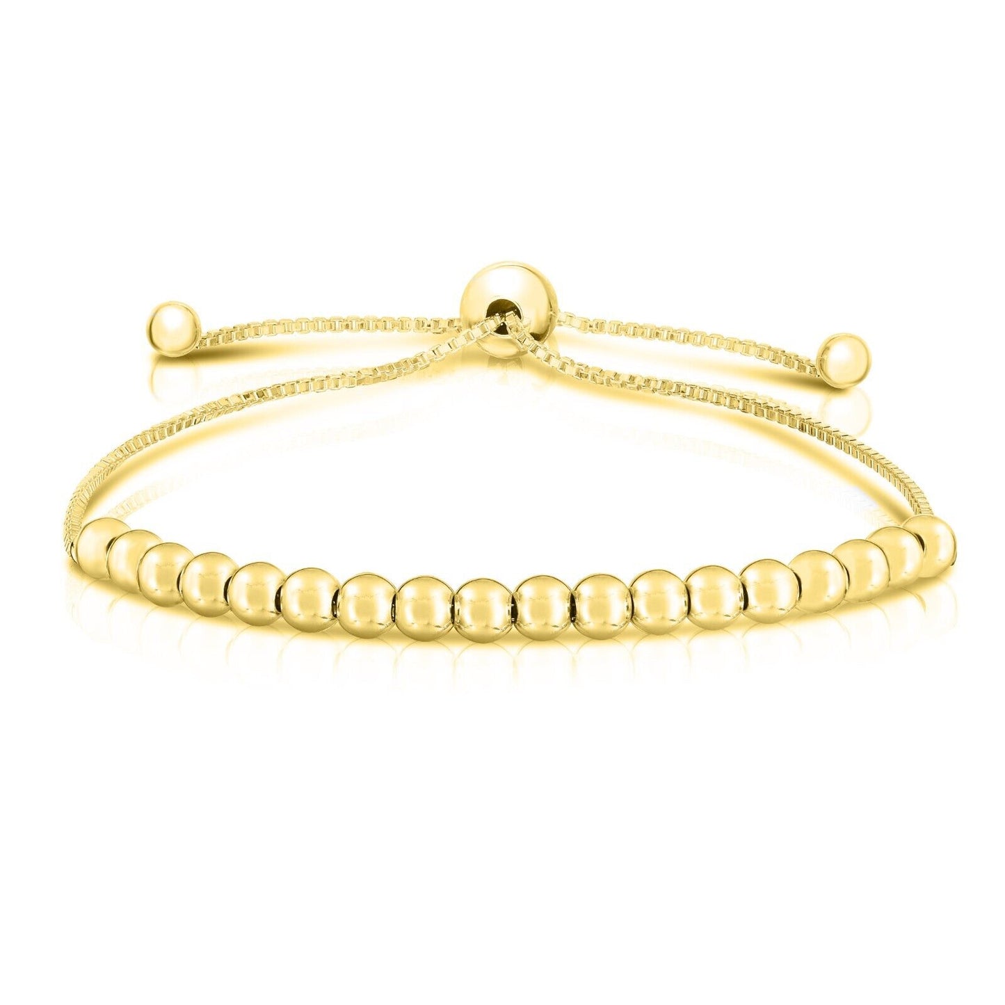18K Gold Filled Adjustable Beaded Bracelet