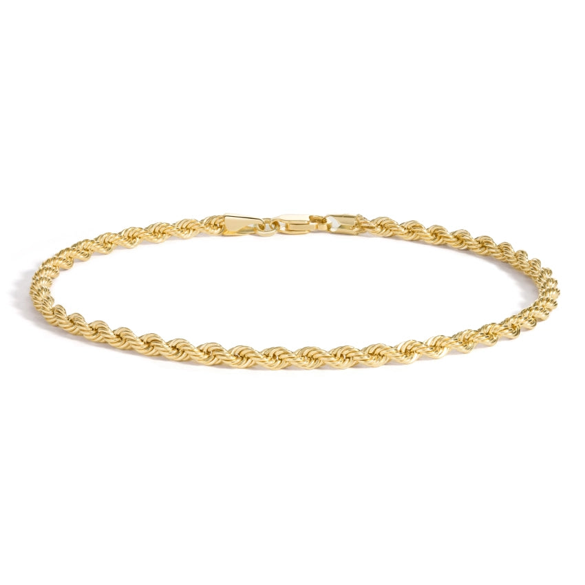 18K Gold Filled 2MM Rope Bracelet