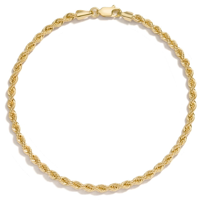18K Gold Filled 2MM Rope Bracelet