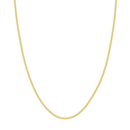 18K GOLD FILLED 1MM SMOOTH SNAKE BOX CHAIN