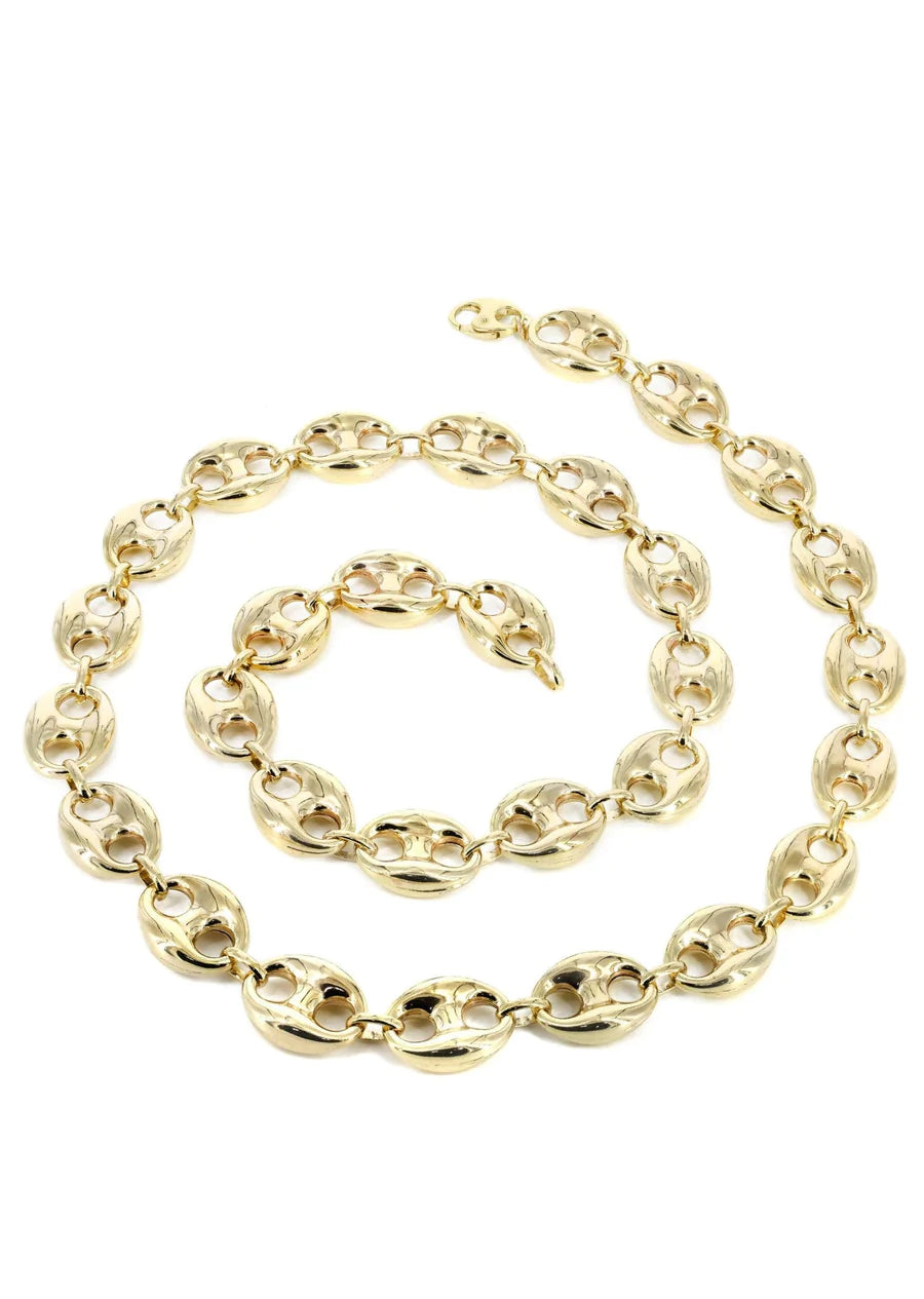 Buy 14k Yellow Gold Gucci Puff Link Chain 24-26 Inches 11.50mm Online at SO  ICY JEWELRY
