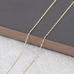 18K Gold Filled Dainty 1MM Ball and Bar Chain