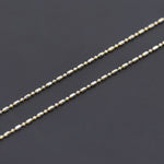 18K Gold Filled Dainty 1MM Ball and Bar Chain