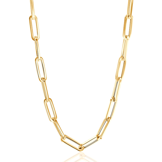 18K GOLD FILLED 15MM PAPER CLIP CHAIN